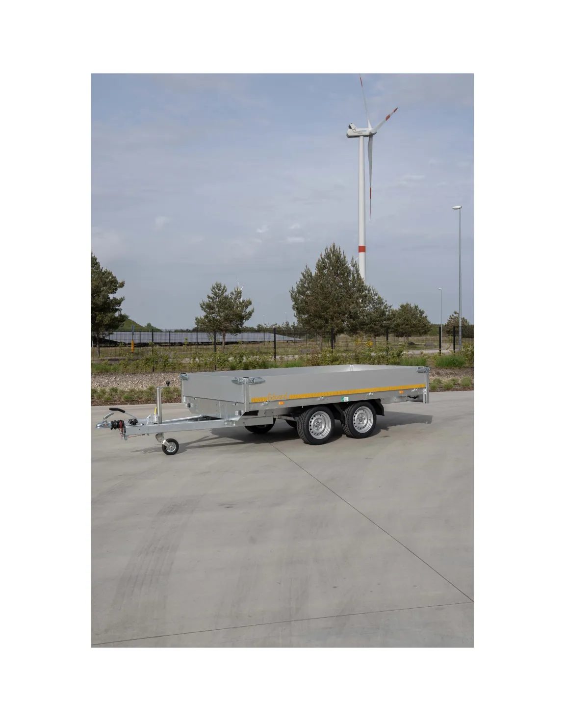 Braked double axle