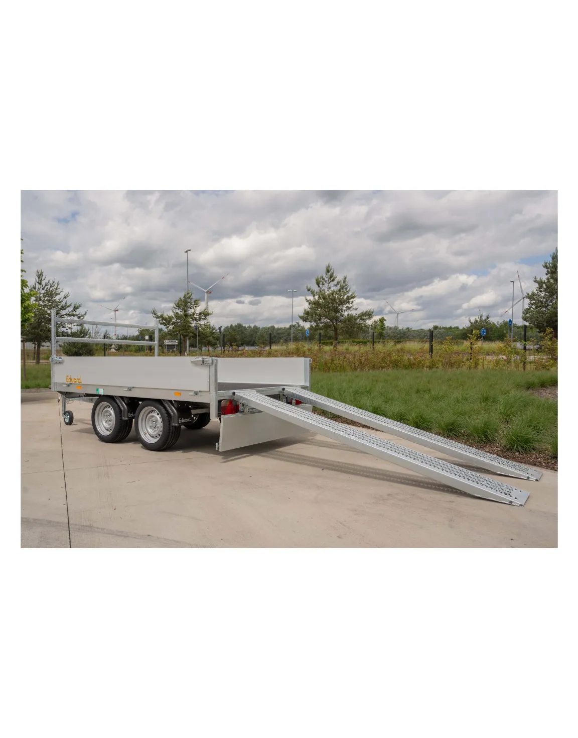 Unbraked double axle