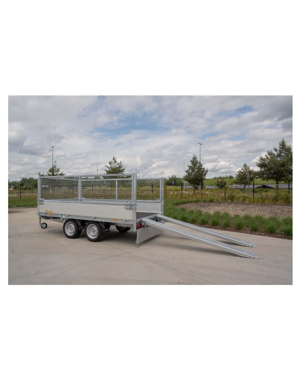 Unbraked double axle